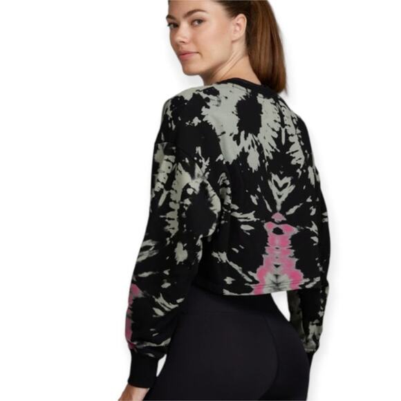 Noli Long Sleeve Tie Dye Crop Top SIZE M Multicolor Activewear Sweatshirt - Picture 1 of 11